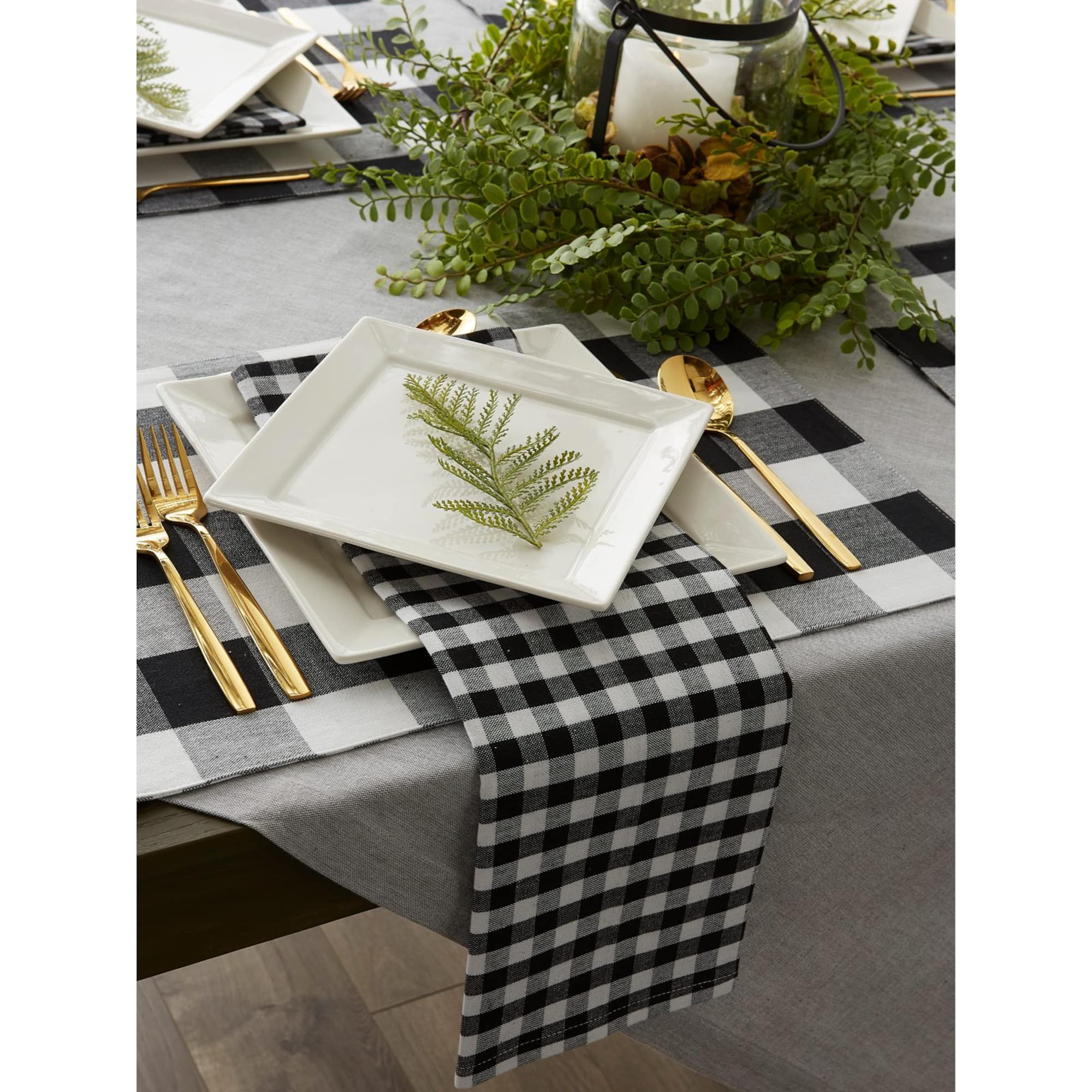 DII® Black & White Gingham Napkin, 4ct.